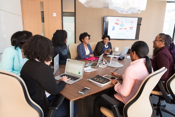 Black Business Women discussing thier business