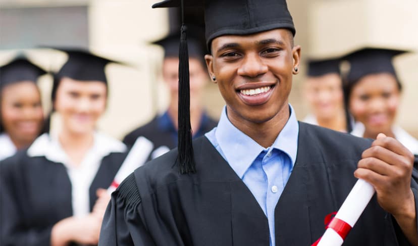 New college graduate smiling