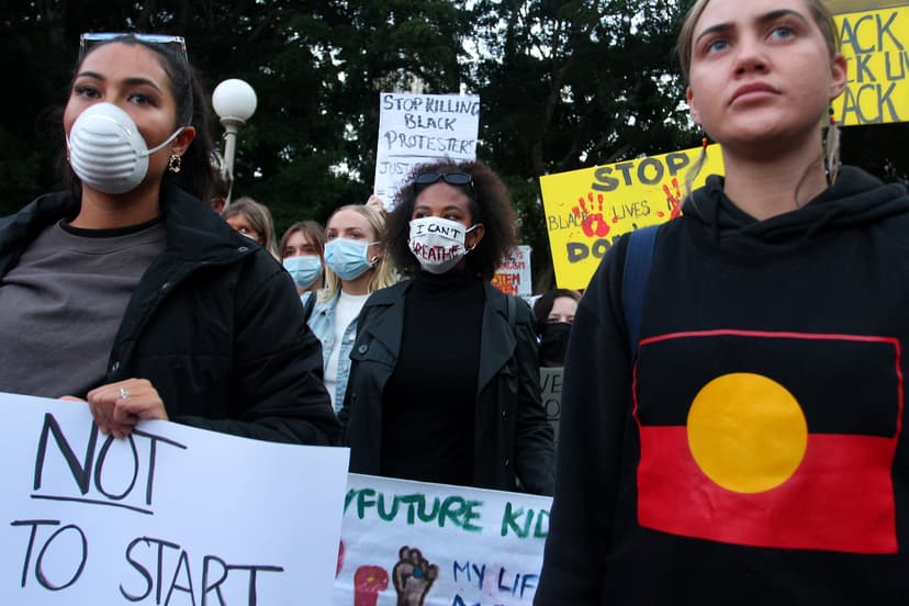 Australians protesting