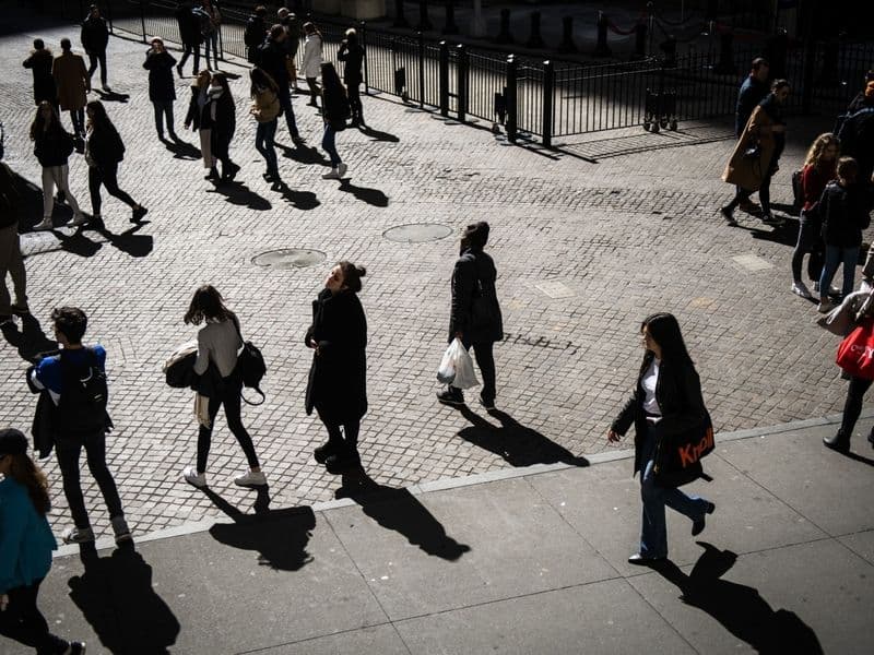 Business people walking in the street