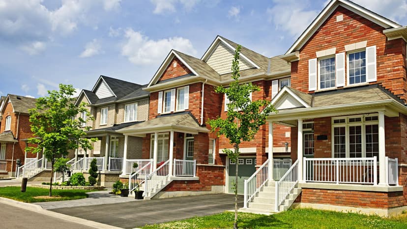 A row of homes