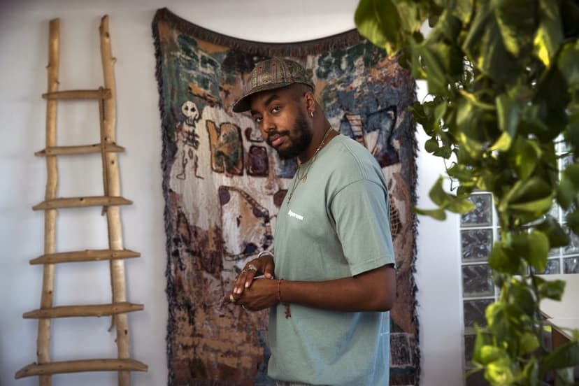 Man standing in his studio