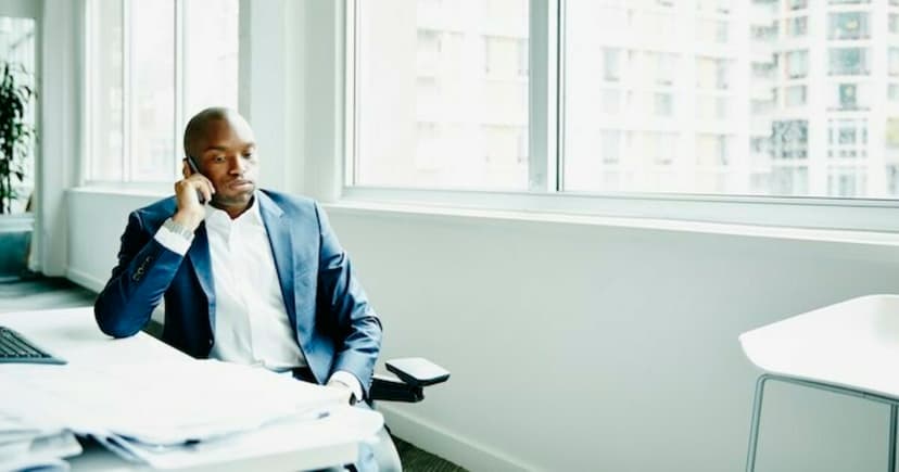 Man sitting at a desk