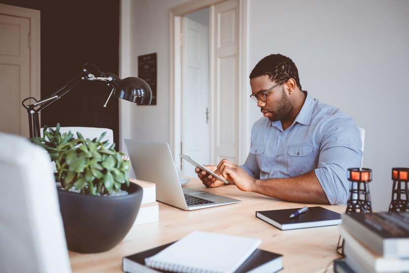 Man working at a desk