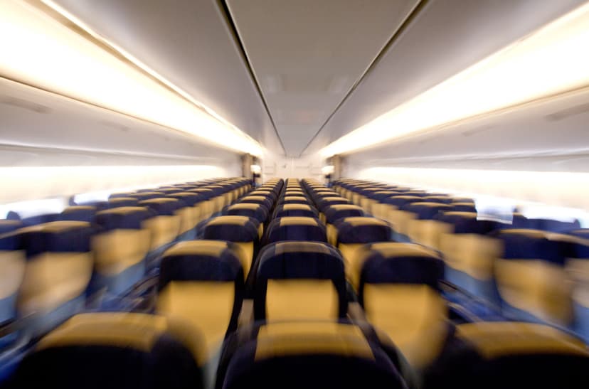 empty seats on an airplane