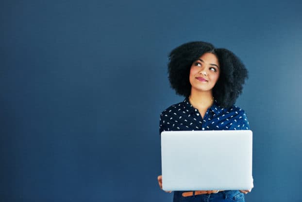 Woman with a laptop