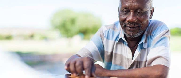 Man playing chess