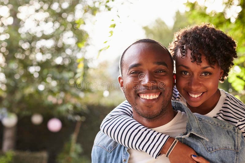 couple smiling