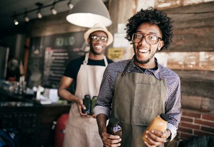 two male small business owners