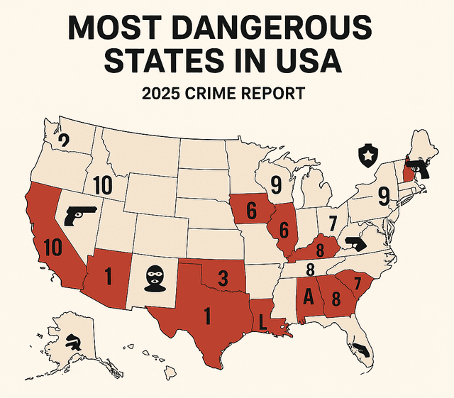 Most Dangerous States in USA