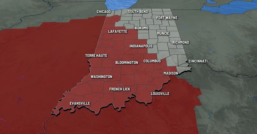 Severe Weather Alert in Indiana