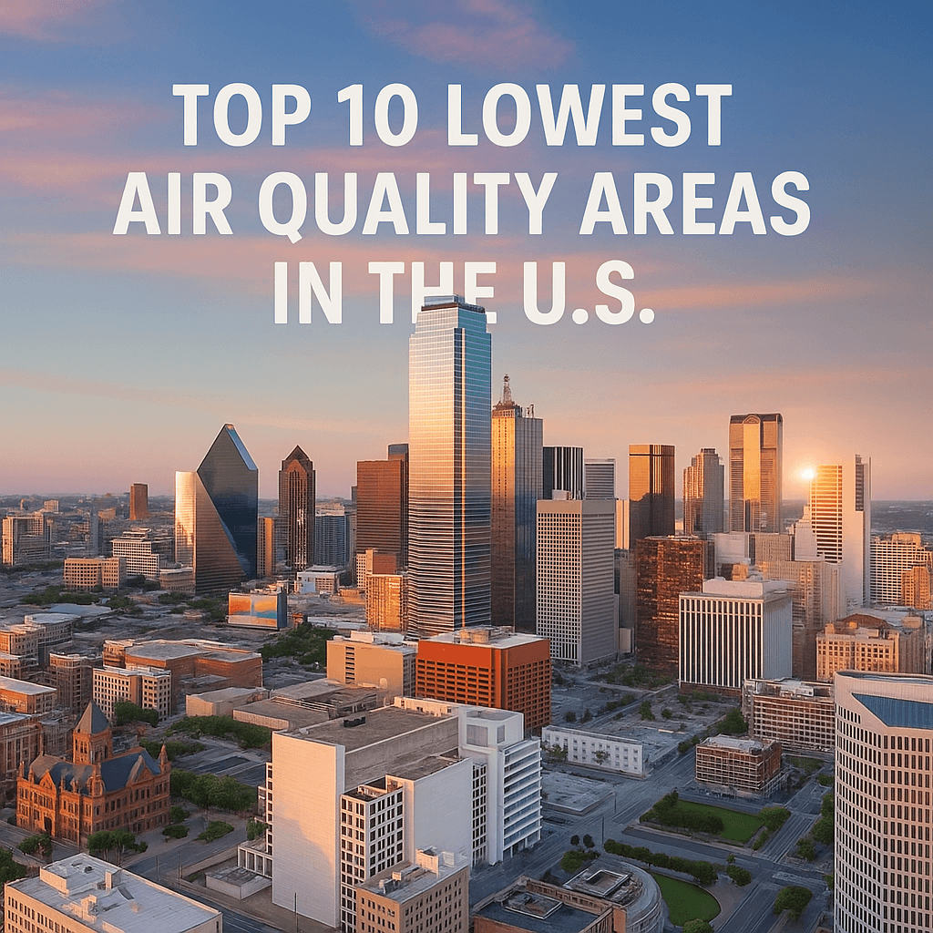 Featured image for Top 10 Lowest Air Quality Areas in the U.S. (2025)