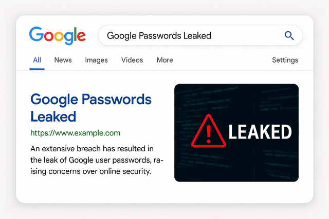 Google Passwords Leaked