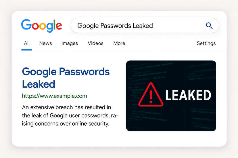 Google Passwords Leaked