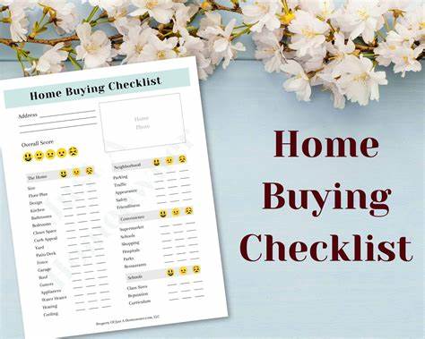 Home Buying Checklist Home Buying Checklist