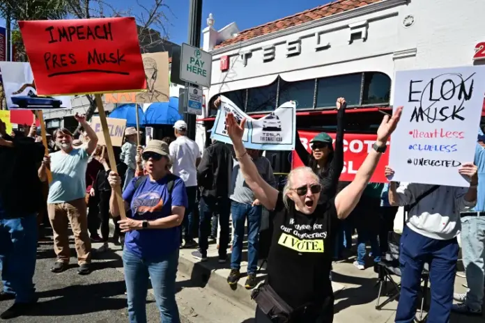 Tesla Takedown Protest