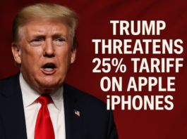 Trump Threatens 25% Tariff on Apple iPhones Made Overseas Trump Threatens Tariff on Apple iPhones